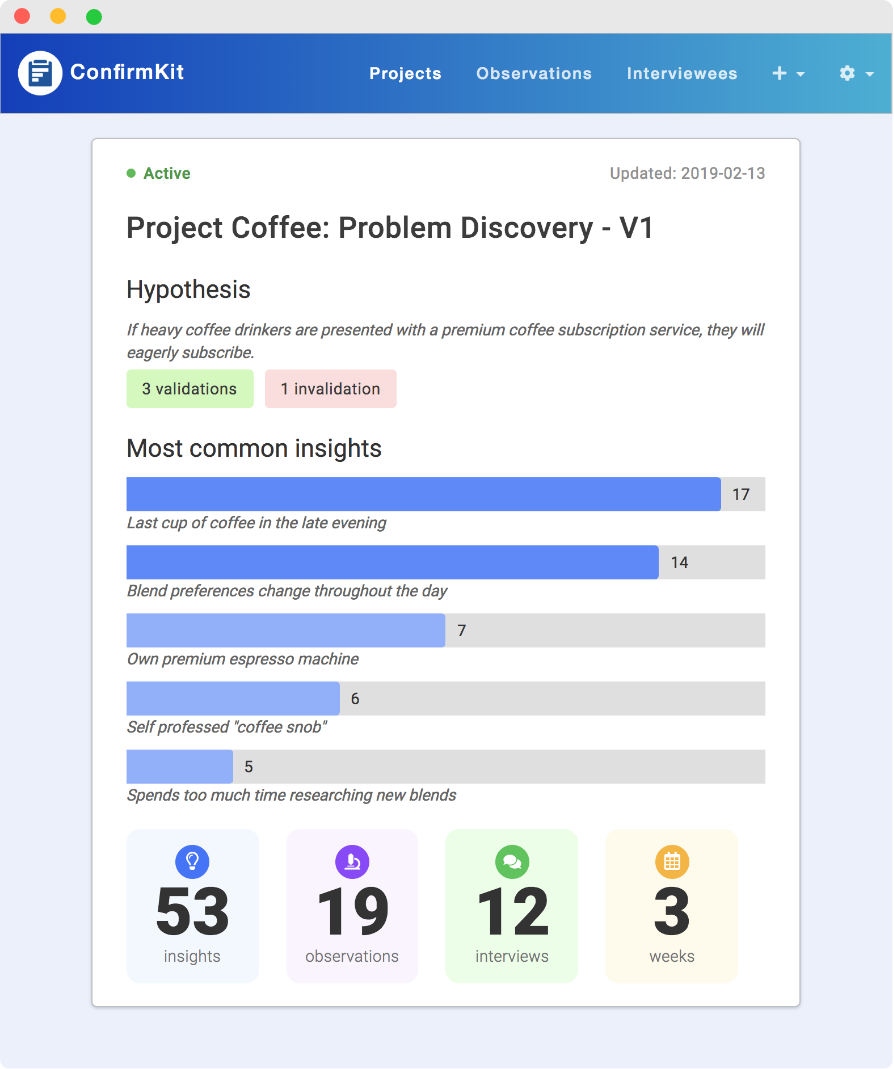 ConfirmKit dashboard